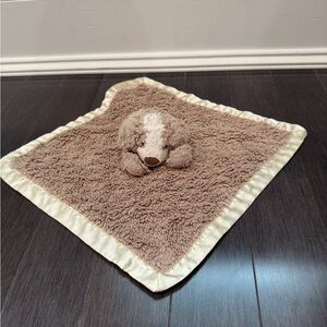 Baby Infant Toddler Brown Plush Dog Security Blanket Lovey